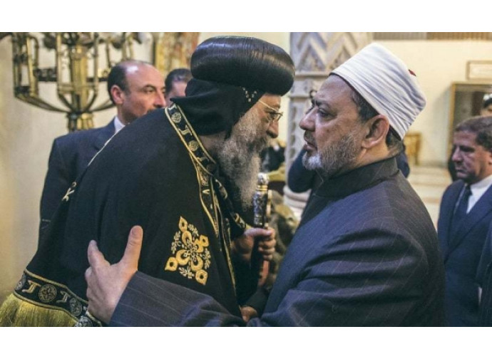 Il patriarca Tawadros e l'imam Al Tayeb Il patriarca Tawadros e l'imam Al Tayeb